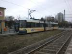 Berlin: Straenbahnlinie M17 nach Falkenberg am S-Bahnhof Friedrichsfelde Ost.