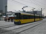 Berlin: Straenbahnlinie M6 nach S-Bahnhof Hackescher Markt am S+U Bahnhof Alexanderplatz.