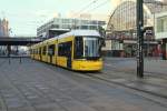 Berlin BVG SL M4 (Bombardier-GT8-11ZRL 9011) Alexanderplatz / Dircksenstrasse am 28.