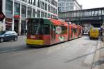 GT6N Niederflurstraßenbahn  1083  fährt am 13.03.2015 auf der Linie M1 zum Kupfergraben.