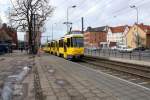 Berlin BVG SL 37 (KT4D 6117) Niederschöneweide, Michael-Brückner-Strasse / S-Bf Schöneweide am 1. April 2015.