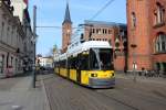 Berlin BVG SL 62 (GT6-99ZR 2025) Köpenick, Alt-Köpenick / Rathaus Köpenick am 4. März 2016.