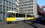 Berlin BVG SL M4 (KT4D 6132 + KT4D) Mitte, Wadzeckstraße am 22.