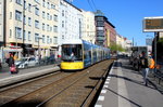 Berlin BVG SL M8 (GT8-11ERL 8009) Torstraße (Hst. U-Bahnhof Rosa-Luxemburg-Platz) am 21. April 2016.