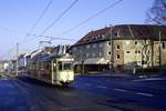 Einfahrt Haltestelle Querenburger Straße, November 1993, BOGESTRA-Linie 306