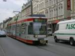 Bogestra Bahn 418A/B als Linie 308 aus Hattingen nach Bochum Gerthe,hier auf Hattiger Strasse/Hhe Kohlenstrasse.(08.09.2008)/