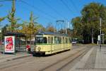 Am Mittag des 11.10.2015 wurde am Vorplatz des Hbfs Wanne-Eickel die zweite Fahrt nach Bochum mit dem historischen Tw 40 bereitgestellt