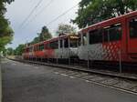 Modernisierter Düwag wagen der SWB in Oberkassel Süd/Römlinghoven als Linie 66 nach Bad Honnef