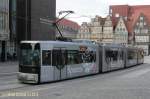 TW 3013 am 3.2.2012, Bremer Strassenbahn Typ GT8N, Baujahr 1994 von AEG