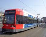 Wagen 3105 vom Typ GT8N-1 als Linie 1 Huchting am Hauptbahnhof, 29.03.14