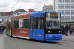 Bremer Straßenbahn 3029 vom Typ GT8N am Bremer Hauptbahnhof, am 26.04.2016.