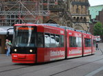 Bremer Straßenbahn fährt am 17.