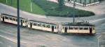 Tw 342 der Straßenbahn Karl-Marx-Stadt im August 1977 in der Innenstadt.