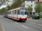 Frher 403 ,jetzt U43 von DO Wickede nach DO Dorstfeld kurz  vor Haltestelle Versorgungsamt.(29.04.2008)