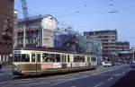 Dortmund Tw 22 an der Kreuzung Hohe Strae / Beurhausstrae, 08.04.1992.