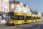 Dresden: Sraßenbahn in der Antonstraße zwischen Albertplatz und Bahnhof Neustadt, Tw 2608