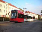 NGTD8DD 2601 der Linie 9/13 wendet aufgrund von Bauarbeiten in Wendedreieck Hugo-Brkner-Strae. (Oktober 2007)