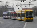 Dresden - Strassenbahn Nr.2715 mit Teilwerbung unterwegs auf der Linie 2 am 10.12.2008