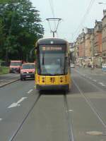 Ein Wagen der Linie 12 nach Striesen.