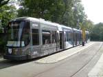 Die Messstraenbahn auf der Linie 6 am Endpunkt Niedersedlitz.