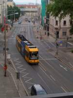 Die Linie 6 zwischen den Haltestellen Tharandter Str. und Bnaustr..
Aufgenommen am 31.05.09
Fotografiert von Thilo Nehrkorn