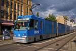 Die CarGoTram der DVB (DVB 2002) ist am 20.10.'11 in der Dresdner Neustadt unterwegs