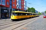 Tatra 3fach Traktion der DVB auf der Linie E4,hier am Fetscherplatz.05.06.2011