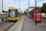 Dresden DVB SL 2 (Bombardier-NGT8DD 2718) Strassburger Platz / Stübelallee am 7. Juli 2014.