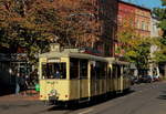 Am 15.10.2017 fanden anläßlich des Tages der offenen Tür im historischen Betriebshof Am Steinberg Zubringerfahrten mit verschiedenen Museumsfahrzeugen der Rheinbahn statt.