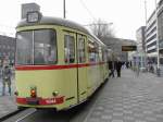 DWAG-Beiwagen B4 (Wagennummer 1644, Baujahr 1961) der Rheinbahn AG Dsseldorf. Der Wagen ist im Einsatz auf der Linie 704 (D-Derendorf Nord - Dsseldorf Hbf - Neuss, Stadthalle/Museum). Aufgenommen am 17.03.2009. Ort: Dsseldorf Hauptbahnhof.