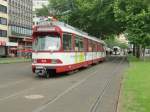 GT8S beim Dsseldof Hbf wrend der Strassenbahnparade zum Abschied des Betriebshoffes  Steinberg  (19.06.2011)-