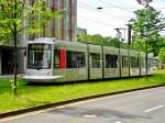  Dsseldorf: Straenbahnlinie 701 nach Dsseldorf-Holthausen an der Haltestelle Dsseldorf-Karlstadt Graf-Adolf-Platz.(12.5.2013) 