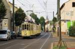 Museums-Tw 954 und Bw 858 am 08.09.2013 in Dsseldorf-Gerresheim.