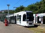 Düsseldorf Rheinbahn SL 709 (NF6 2132) Gerresheim Krankenhaus (Endstation, Ausstiegstelle) am 20.