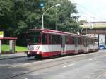 Duisburg: Straenbahnlinie 901 nach Mhlheim Hauptbahnhof an der Haltestelle Duisburg-Ruhrort Thyssen Tor 30.(17.7.2012) 