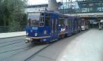 Eine historische Straenbahn am 07.06.2012 in der Nhe vom Erfurter Hbf.