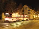 EVAG 520 während einer Nachtsonderfahrt der Erfurter Nahverkehrsfreunde, am 16.03.2014 an der Haltestelle Theater.