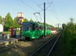 EVAG 518 + 519 als Linie 1 (Europaplatz - Thüringenhalle), am 22.05.2014 am Thüringen Park.