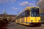 Essen 1115 wendet in der damaligen Endstelle Gelsenkirchen Horst, 03.11.1988.