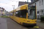 EVAG-Straenbahnwagen 1532 an der (H) Frohnhausen Breilsort als Linie 109 auf dem Weg nach Steele (S)