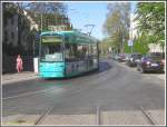 Circa drei Wochen nach dem Baubeginn der neuen Gleiskurve in der Paul-Ehrlich-Strae in beziehungsweise von Fahrtrichtung Vogelweidstrae war diese fertiggestellt.