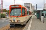 VGF Düwag Pt-Wagen 148 am 02.09.18 in Frankfurt am Main Rebstockbad 