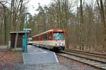 VGF Düwag Pt Wagen 128 am 16.03.19 bei einer Sonderfahrt in Frankfurt Oberschweinstiege 