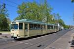 VGF Düwag O-Wagen 111 als Osterhasenexpress am 20.04.19 in Frankfurt am Main Ginnheim