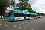 VGF Bombardier Flexity Classic S-Wagen 213 am 03.08.19 in Frankfurt am Main Nied 