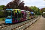 VGF Bombardier Flexity Classis S-Wagen 220 am 29.09.19 in Frankfurt Louisa 