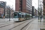 VGF Bombardier Flexity Classic S-Wagen 245 am 30.01.21 in Frankfurt am Main Willy Brandt Platz