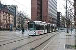 VGF Bombardier Flexity Classic S-Wagen 260 am 30.01.21 in Frankfurt am Main Willy Brandt Platz