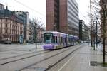 VGF Bombardier Flexity Classic S-Wagen 269 am 30.01.21 in Frankfurt am Main Willy Brandt Platz