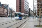 VGF Bombardier Flexity Classic S-Wagen 238 am 30.01.21 in Frankfurt am Main Willy Brandt Platz